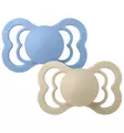 Bibs Supreme Silikonitutti 2-pack vanilla sky blue wauva - Tutit ja tuttinauhat - 160432 - 1