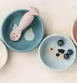 Done by Deer Silikoniset Lasten kulhot, 2 kpl dotti blue wauva - Lasten kulhot ja lautaset - 1869652 - 1
