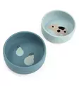 Done by Deer Silikoniset Lasten kulhot, 2 kpl dotti blue wauva - Lasten kulhot ja lautaset - 1869652 - 2