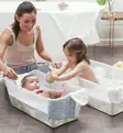 Stokke Flexi Bath XL Bundle Starttipaketti, Lasten kylpyamme + kylvetystuki sandy beige wauva - Vauvan kylvettäminen - 639612 - 2