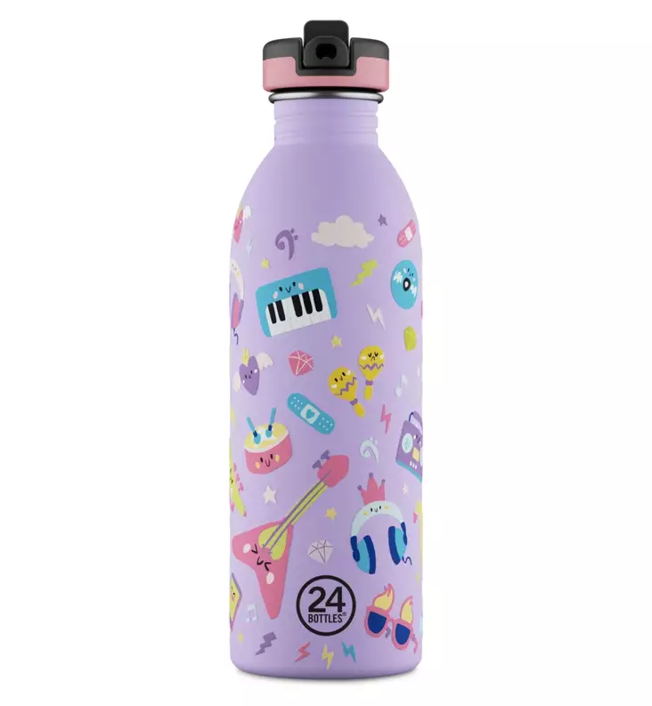 24 Bottles Juomapullo 500 ml music friends wauva - Lasten mukit, nokkamukit ja pillimukit - 2102 - 1