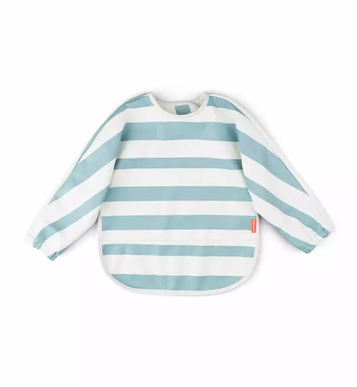 Done_by_Deer_hihallinen_ruokalappiu_taskulla_raidallien_Blue_wauva - Ruokalaput - 1333202 - 1