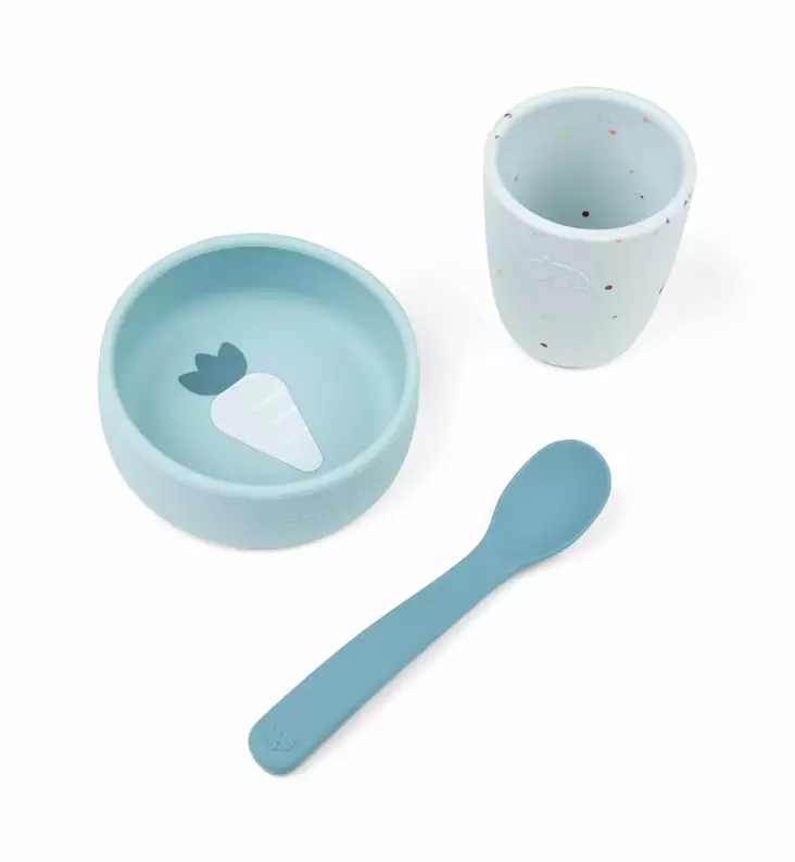Done_by_Deer_silikoninen_lasten_astiasetti_blue_wauva - Lasten kulhot ja lautaset - 1539812 - 1