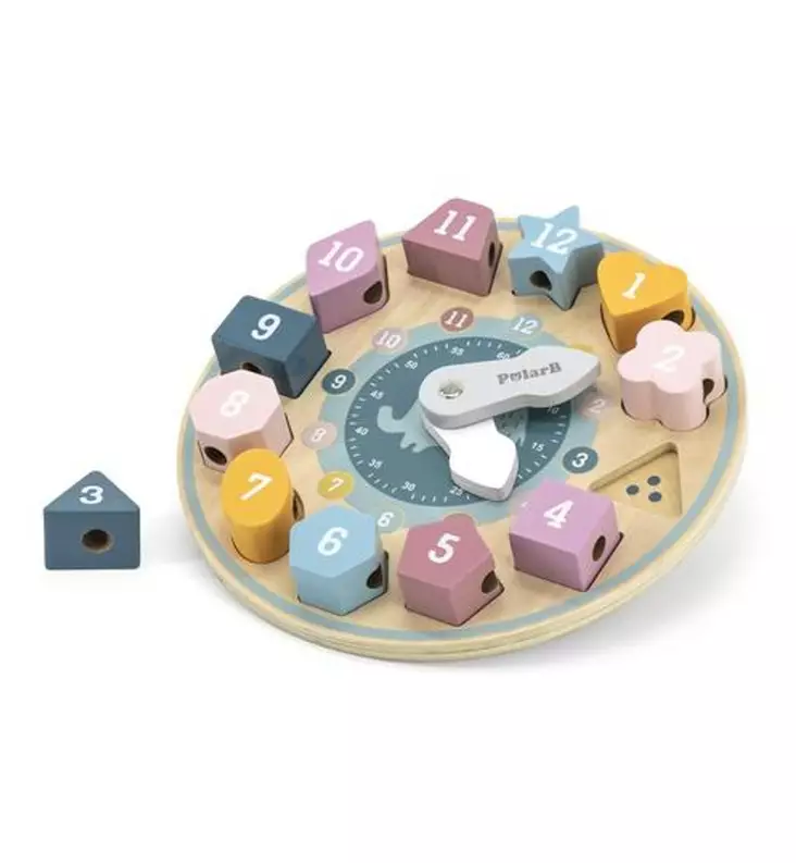 PolarB_muotopalikat_kello_puulelu_puuhalelu_wauva - Palapelit ja palikkalelut - 255632 - 1
