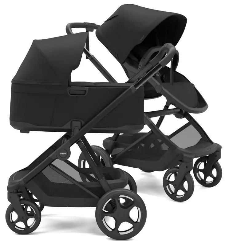 thule charm 2-in-1 yhdistelmävaunut lastenvaunut musta black wauva - Yhdistelmävaunut - 11500502 - 1