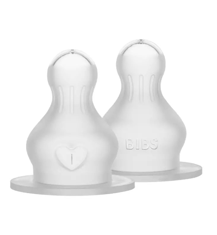 Bibs Tuttipäät silikonia 2-pack medium flow wauva - Tuttipullot ja tuttipäät - 5000012 - 1