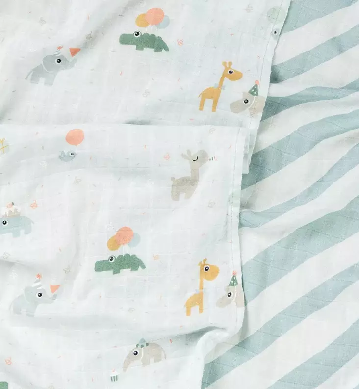 Done by Deer Harso 65x65 cm, 2-pack celebration blue wauva - Harsot ja kuolalaput - 3063102 - 1