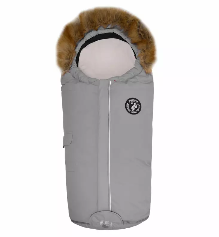 Easygrow untuvainen lämpöpussi vaunuun rattaaseen harmaa wauva - Lämpöpussit ja jalkapeitteet - Natu11412 - 1