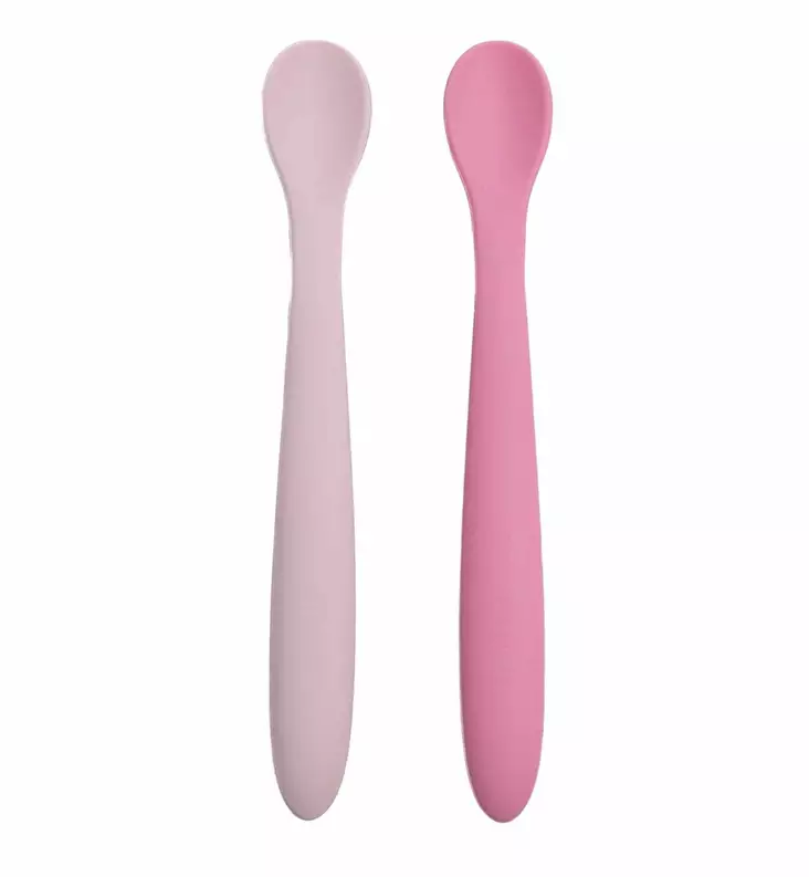 wauva, mylo, silikonilusikat, pink peony - Lasten ensilusikat ja aterimet - 6430071044612 - 1