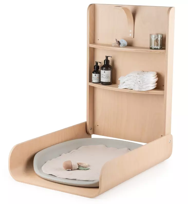 Sebra seinään kiinnitettävä Hoitopöytä/Hoitotaso wooden wauva - Hoitopöydät - 201330062 - 1