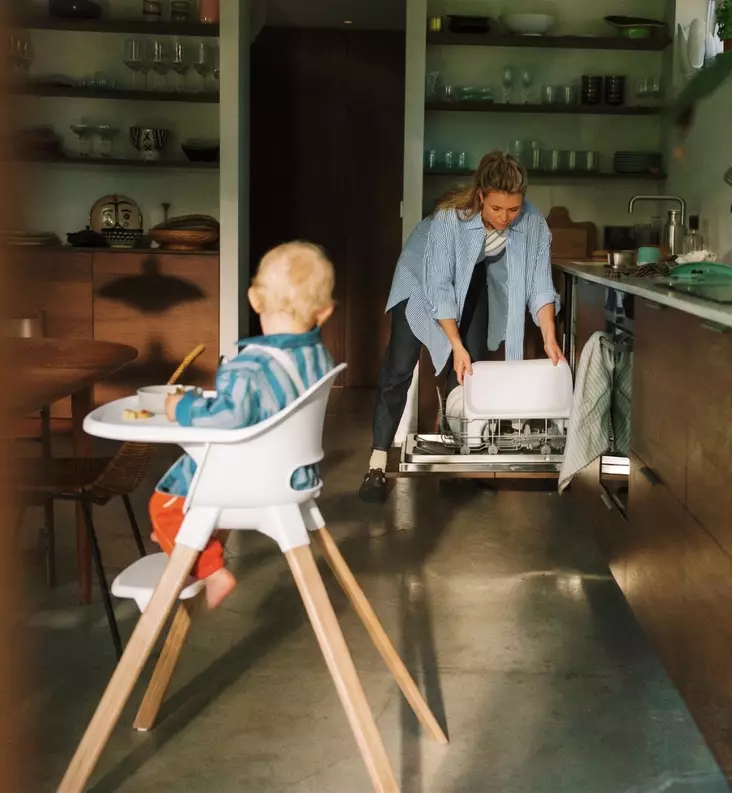 Stokke Clikk Bamboo Syöttötuoli white wauva - Syöttötuolit - 695802 - 1