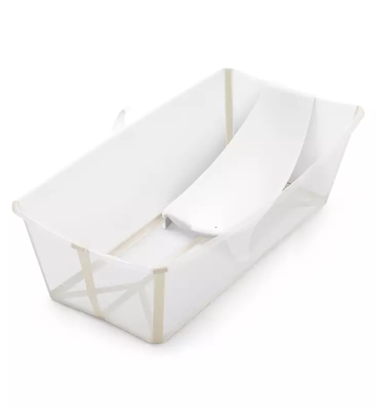 Stokke Flexi Bath XL Bundle Starttipaketti, Lasten kylpyamme + kylvetystuki sandy beige wauva - Vauvan kylvettäminen - 639612 - 1