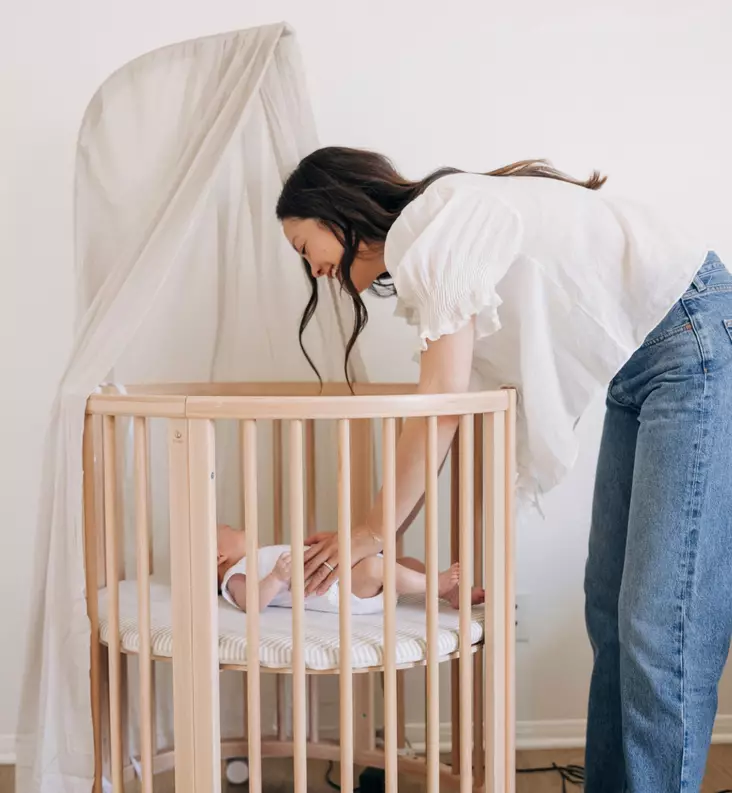 Stokke Katosverho Sleepi V3 Pinnasänkyyn birch beige wauva - Liinavaatteet ja suojat pinnasänkyyn - 599302 - 1