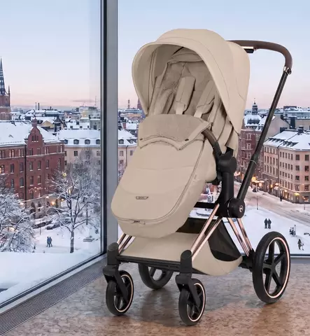 Cybex Platinum Footmuff lämpöpussi rattaaseen cozy beige wauva - Lämpöpussit ja jalkapeitteet - 526000513 - 1