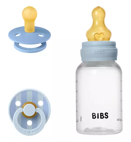 Bibs Tuttipullo & 2 kpl Tutteja sprinkle blue wauva - Tutit ja tuttinauhat - 7500143 - 2