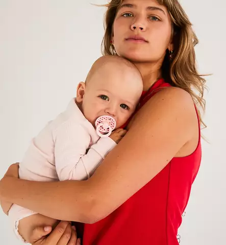 Bibs Studio Colour Luonnonkumitutti 2-pack polka dot wauva - Tutit ja tuttinauhat - 11034103 - 1