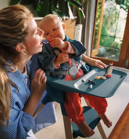 Stokke Clikk Bamboo Syöttötuoli fjord blue wauva - Syöttötuolit - 695803 - 1