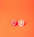 Bibs Colour Studio Tutti 2-pack Latex polka dot ivory tango wauva - Tutit ja tuttinauhat - 11041103 - 6
