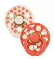 Bibs Colour Studio Tutti 2-pack Latex polka dot ivory tango wauva - Tutit ja tuttinauhat - 11041103 - 2