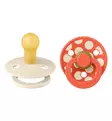 Bibs Colour Studio Tutti 2-pack Latex polka dot ivory tango wauva - Tutit ja tuttinauhat - 11041103 - 3