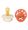 Bibs Colour Studio Tutti 2-pack Latex polka dot ivory tango wauva - Tutit ja tuttinauhat - 12041103 - 6