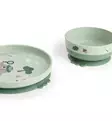 done by deer foodie ruokailusetti imukuppilautaset 360 muki tiny trails green wauva - Lasten imukuppilautaset - 1566133 - 3