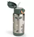 Done by Deer Lasten termospullo pillillä, 340 ml tiny trails green wauva - Lasten mukit, nokkamukit ja pillimukit - 1061233 - 2