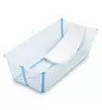 Stokke Flexi Bath XL Bundle Starttipaketti, Lasten kylpyamme + kylvetystuki ocean blue wauva - Vauvan kylvettäminen - 639613 - 1
