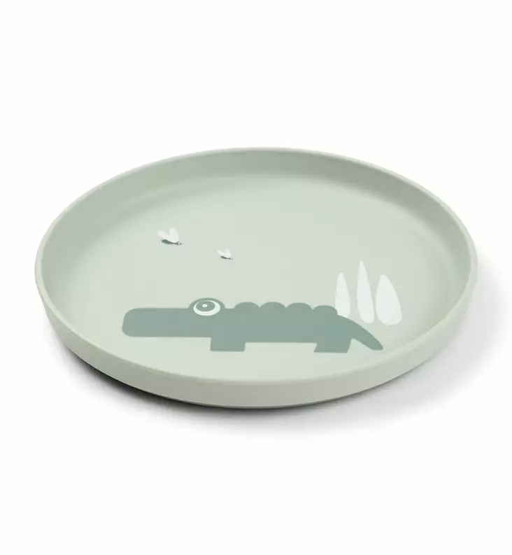 Done_by_Deer_Foodie_lasten_lautanen_croco_Green_wauva - Lasten kulhot ja lautaset - 1736243 - 1