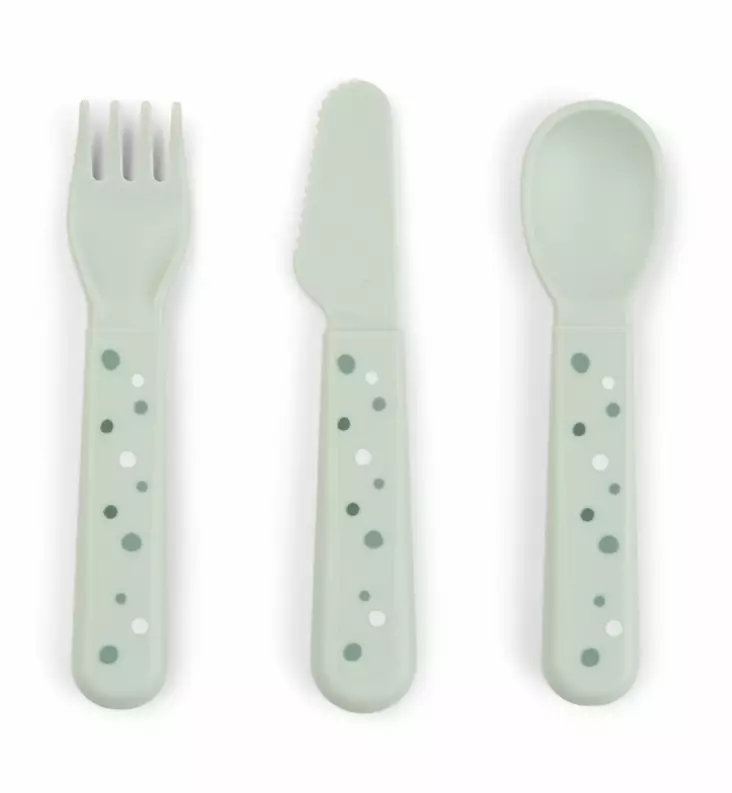 Done_by_Deer_Foodie_lasten_aterimet_Happy_Dots_Green_Wauva - Lasten ensilusikat ja aterimet - 1236523 - 1