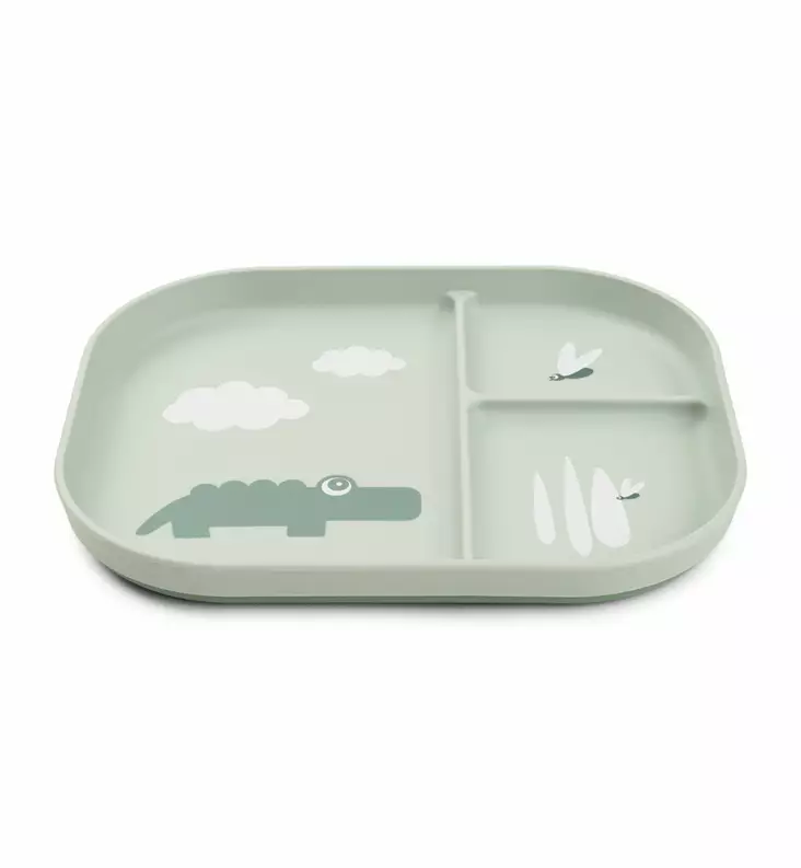 Done_by_Deer_Foodie_lokerolautanen_Croco_Green_Wauva - Lasten kulhot ja lautaset - 1736553 - 1