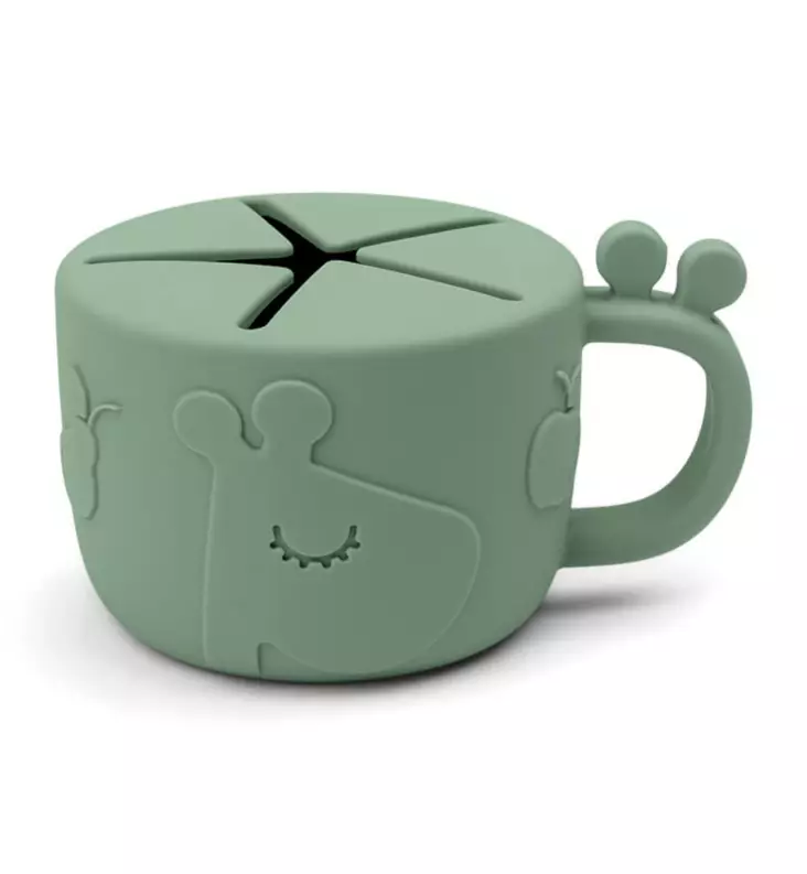 Done_by_Deer_peekaboo_ev=C3=A4skippo_silikoninen_rasia_snack_cup_green=
_vihre=C3=A4_wauva - Lasten eväsrasiat - 1929433 - 1