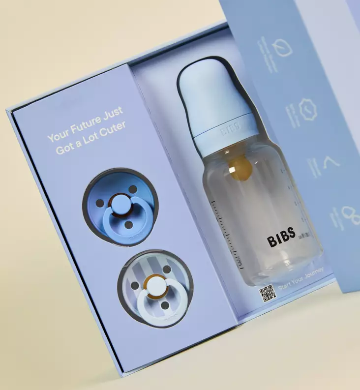 Bibs Tuttipullo & 2 kpl Tutteja sprinkle blue wauva - Tutit ja tuttinauhat - 7500143 - 1