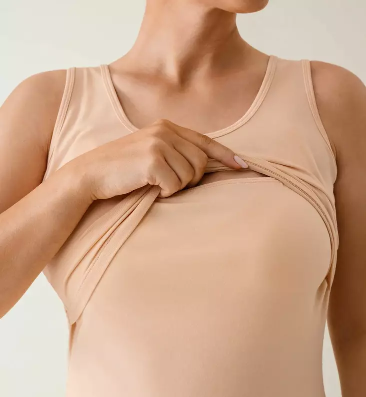 Boob_Nursing_Tank_Top_Toppi_Imetystoppi_Mom_Beige_Wauva_Tampere_Helsinki - Äitiys- ja imetyspaidat ja topit - 003700203 - 1
