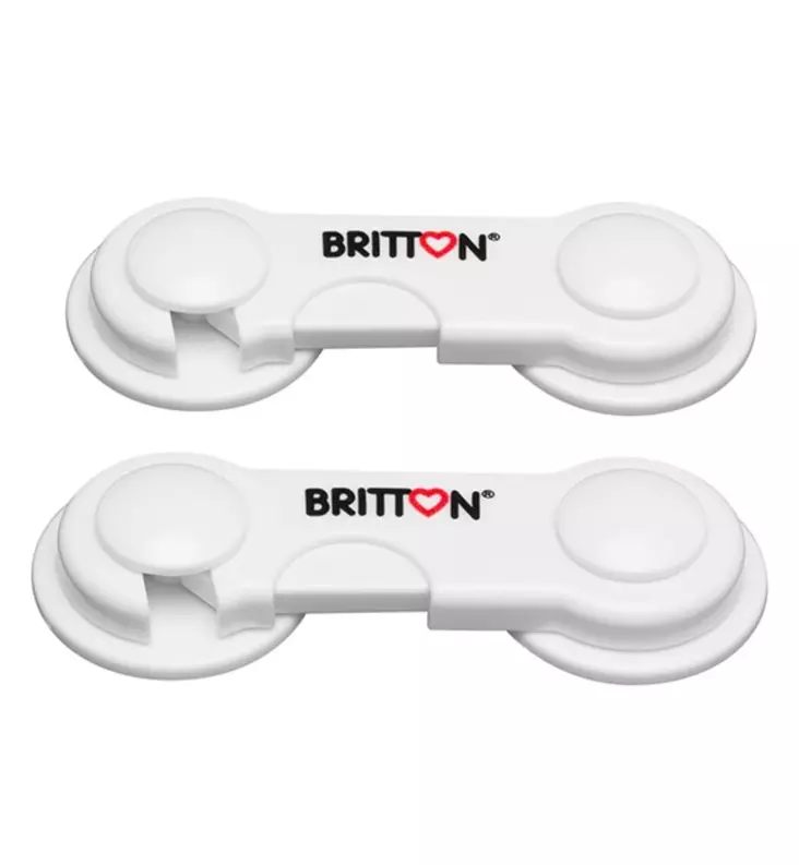 Britton Itseliimautuva kaappilukko 2-pack wauva - Laatikkolukot ja kulmasuojat - B1803 - 1