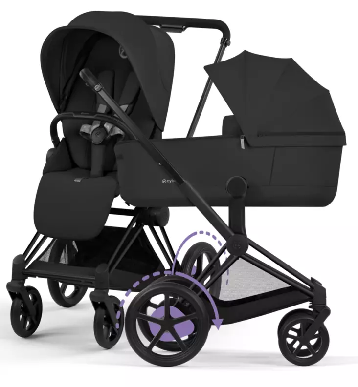 Cybex ePriam Sähköavusteiset Lastenvaunut matt black sepia black wauva - Yhdistelmävaunut - 526000053 - 1