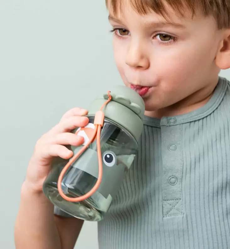 donebydeer_pillipullo_lasten_vihreä_croco_wauva - Lasten mukit, nokkamukit ja pillimukit - 1046803 - 1