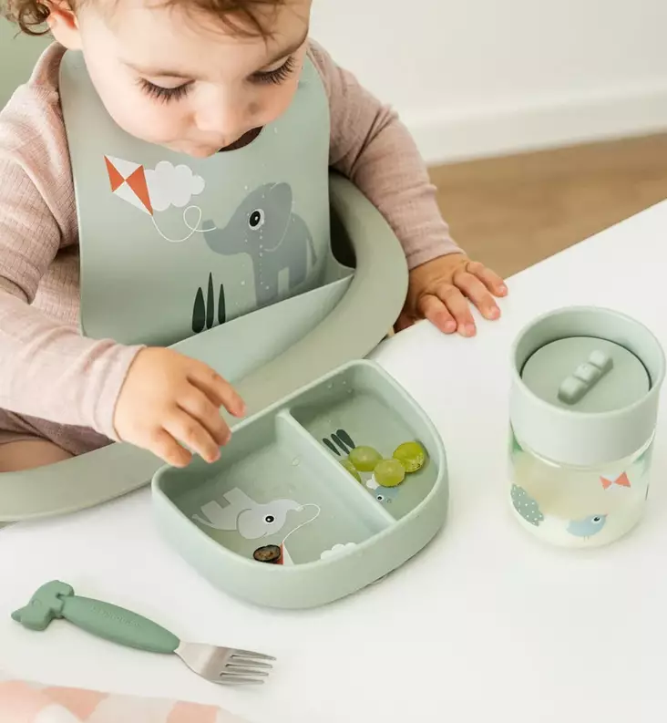 Done by Deer Stick&Stay Lasten Imukupillinen ja lokerollinen kulho/syvä lautanen wauva - Lasten imukuppilautaset - 1869613 - 1