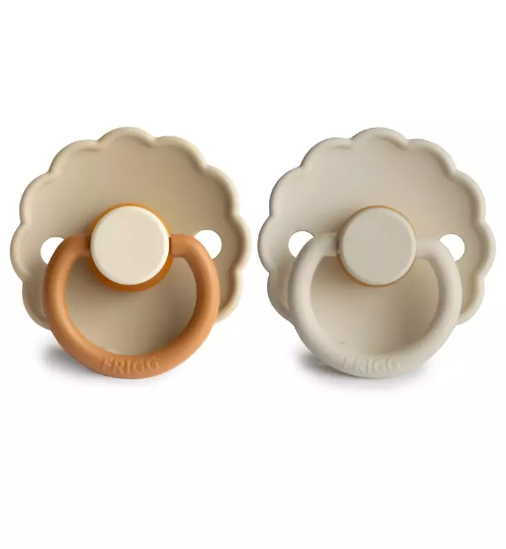 Frigg tutti Daisy - Pyöreä luonnonkumi, 2-pack - Tutit ja tuttinauhat - 100463 - 1