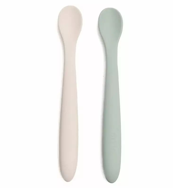 mylo, wauva, silikonilusikat, steam, sage - Lasten ensilusikat ja aterimet - 6430071044643 - 1