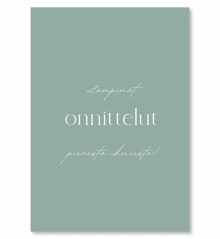 AINIA Onnittelukortti, Lämpimät Onnittelut - Onnittelukortit - AIN-03 - 1