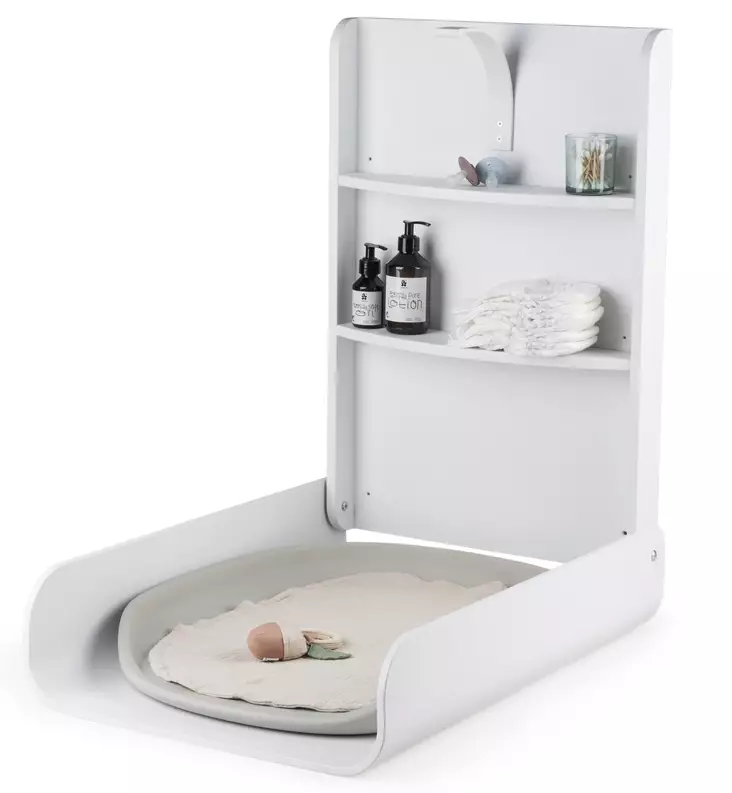 Sebra seinään kiinnitettävä Hoitopöytä/Hoitotaso white wauva - Hoitopöydät - 201330063 - 1