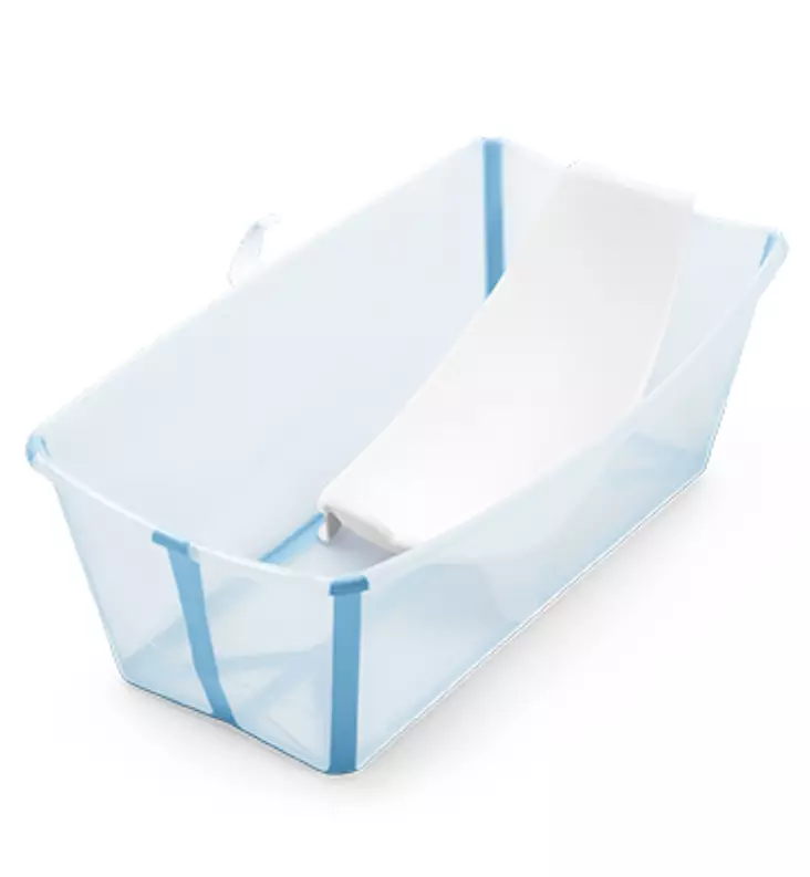 Stokke Flexi Bath Bundle Starttipaketti, Lasten kylpyamme + kylvetystuki ocean blue wauva - Vauvan kylvettäminen - 531513 - 1