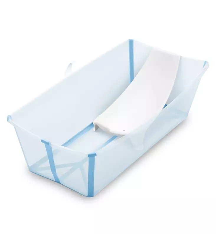Stokke Flexi Bath XL Bundle Starttipaketti, Lasten kylpyamme + kylvetystuki ocean blue wauva - Vauvan kylvettäminen - 639613 - 1