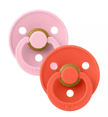 Bibs Colour Tutti 2-pack Latex baby pink tango wauva - Tutit ja tuttinauhat - 120474 - 2