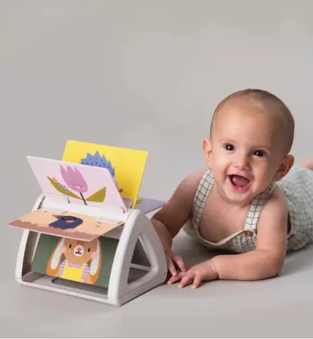Taf Toys Pyörivä Ensikirja kaksipuoleisilla kontrastikuvilla wauva - Ensikirjat ja pehmokirjat - 303664 - 1