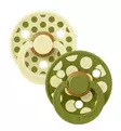 Bibs Colour Studio Tutti 2-pack Latex polka dot luna wasabi wauva - Tutit ja tuttinauhat - 12041104 - 2