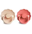 Frigg luonnonkumitutti pink cream poppy daisy wauva - Tutit ja tuttinauhat - 101594 - 1