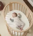 Stokke Sleepi Mini V3 Muotolakana birch beige wauva - Liinavaatteet ja suojat pinnasänkyyn - 683014 - 5