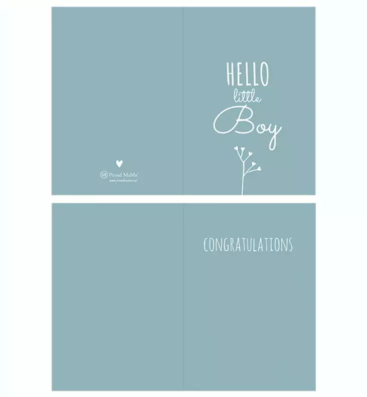 ProudMama_kortti_onnittelu_hello_little_boy_sininen_wauva - Vauvakirjat, kehykset ja muistot - ID_544 - 1